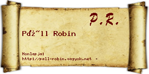 Páll Robin névjegykártya